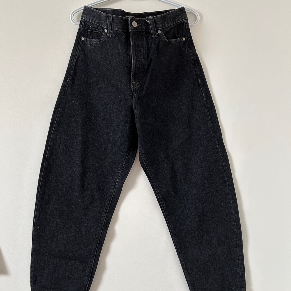 Banana Republic High Rise Black Jeans Relaxed Fit